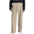 thumbnail image 4 of Ftwytp Men's Solid Color Casual Sports Pants, Straight Leg, Loose Fit, Korean Style Wide-Leg Trousers, White, Floor-Length Comfort, 4 of 5