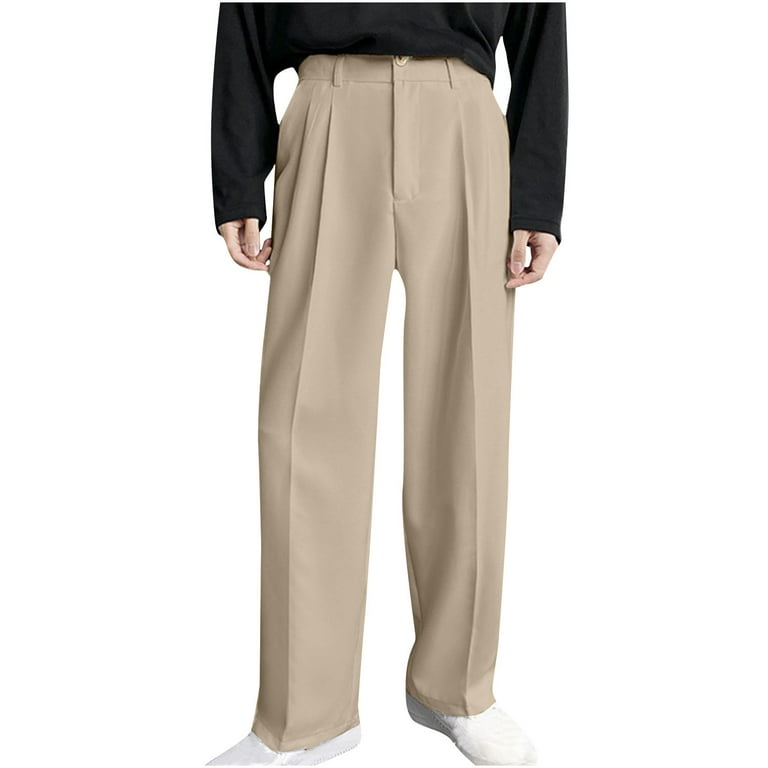 USNSM (M-5XL)Big and Tall Men's Pleated Straight Wide Leg