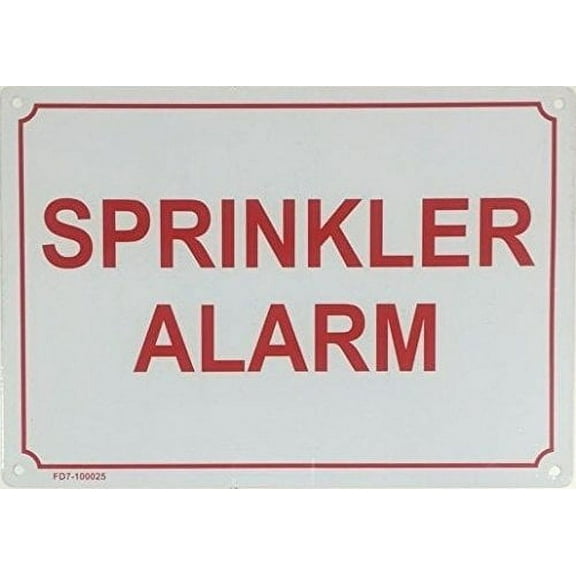 SPRINKLER ALARM SIGN ( ALUMINIUM 7X10 )