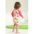thumbnail image 4 of Happy Town Toddler Baby Girl Floral Swimsuit Long Sleeve One-Piece Rash Guard Bathing Suit with Hat, 4 of 8