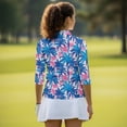thumbnail image 4 of Aplkyhs Tropical Palm Tree Women's Golf Shirt and Sun Visor Hat Set Sports Sun Visor Hat Moisture Wicking Women Sport Cloth 4-Way Stretch Suitable for Tennis Enthusiasts Lightweight, 4 of 7