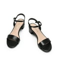 thumbnail image 4 of BURUDANI Women's Low Heels for Women Classic Open Toe Ankle Strap Block Chunky Heel Sandals Holiday Party Wedding Dress Pumps Shoes, 4 of 5