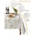 thumbnail image 2 of Green Leaves Table Cloth, Waterproof Tablecloth for Rectangle Tables, Retro Botanical Leaf Minimalist Art Reusable Washable Fabric Table Cover for Restaurant Kitchen Dining Tables 60"x120", 2 of 9