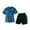 Dark Blue, variant on Hiijoy Big Boys Quick Drying Sports Tracksuit Short Sleeve T-Shirt Shorts Set, Sizes 10-11Y
