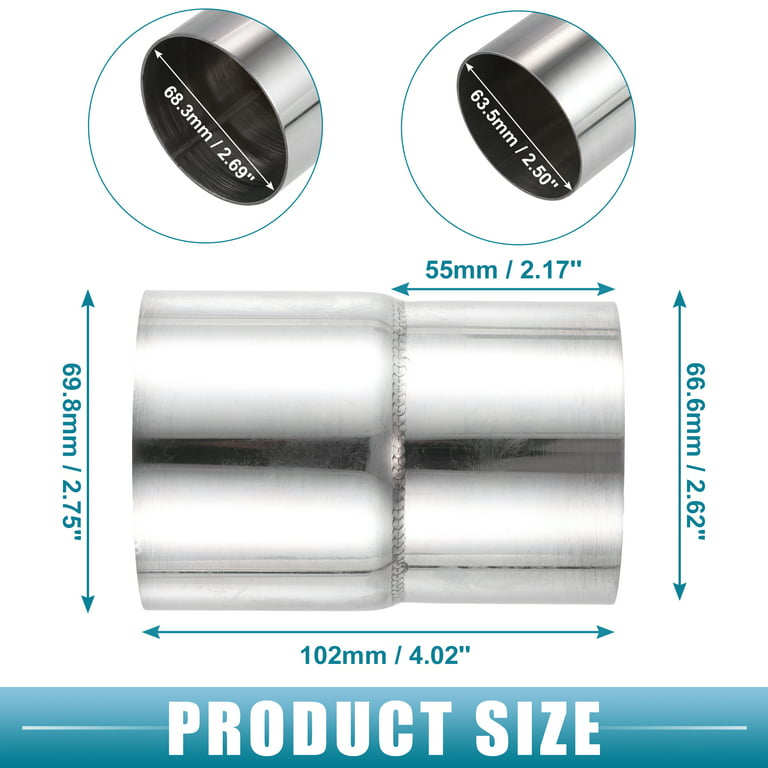 2.75 (2 3/4 in.) x 8 x 12 Flex Pipe Exhaust Coupling Stainless