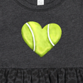 thumbnail image 4 of Inktastic Tennis Ball in Heart Girls Baby Dress, 4 of 5