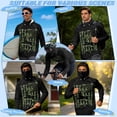 thumbnail image 5 of SEANATIVE Men's Sun Hoodie for Fishing, Long Sleeve Shirt UV Protection Cooling Full Coverage Fishing Pullover Top with Built-in Face Mask Neck Gaiter, S, Deer American Flag Camo Green, 5 of 7