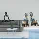 thumbnail image 2 of Escultura de figura de y pensador abstracto creativo, adorno de resina moderno único para escritorio, estante, entrada, dormitorio, inaugurac, 2 of 8