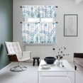 thumbnail image 5 of Jellyfish Kitchen Curtains Valances and Tiers Set of 3 Watercolor Ocean Blue Jellyfish Fish Seaweed Tier Curtains and Valance with Rod Pocket for Small Windows, 27.5"x24", 5 of 9
