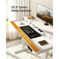 thumbnail image 5 of CHITOOMA 63″ x 28″ Electric Standing Desk with Drawers, Height Adjustable Gaming Desk with Monitor Stand & Storage Shelf, 4 Preset Heights for Home Office, White, 5 of 8