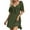 B66 Green plus size summer dresses Clearance Under $5, variant on Cagogo Ladies Summer Spring Plus Size Short Mini Sundresses Short Sleeve High Waist A-Line Flowy Wedding Guest Dresses Bow Tie V Neck Elegant Black Cocktail Dresses