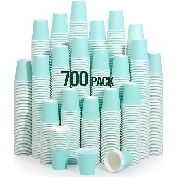 g [700 Pack] 3 oz Paper Cups, Sky Blue Mouthwash Cups, Disposable Bathroom Cups, Espresso Cups, Paper Cups for Party, Picnic, BBQ, Travel, and Event，Disposable cup