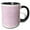 Black/White, variant on 3drose, Purple Blue Pink Gradient Arrows on Pink Pattern, 11oz Two-tone Blue Mug