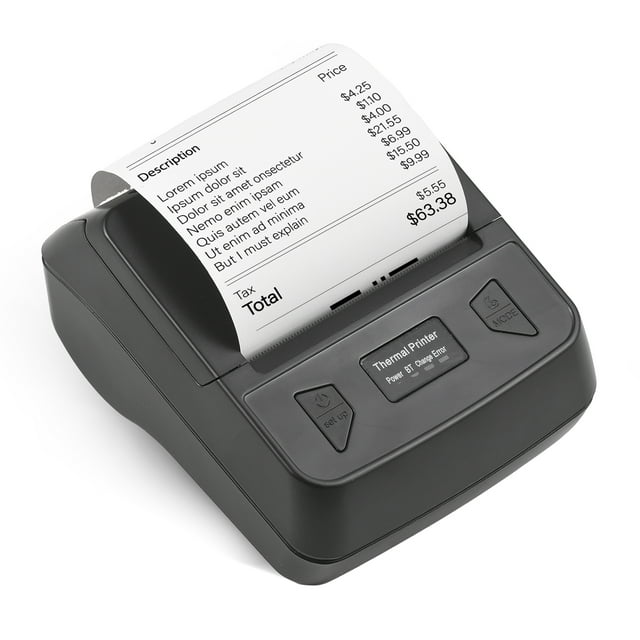 Bisofice Label printer,Bill Printer Small Business Roll Mobile With 1 Command Small Business Restaurant Compatible With Android/ios/windows Store With Portable 80mm Receipt Printer Wireless Bt