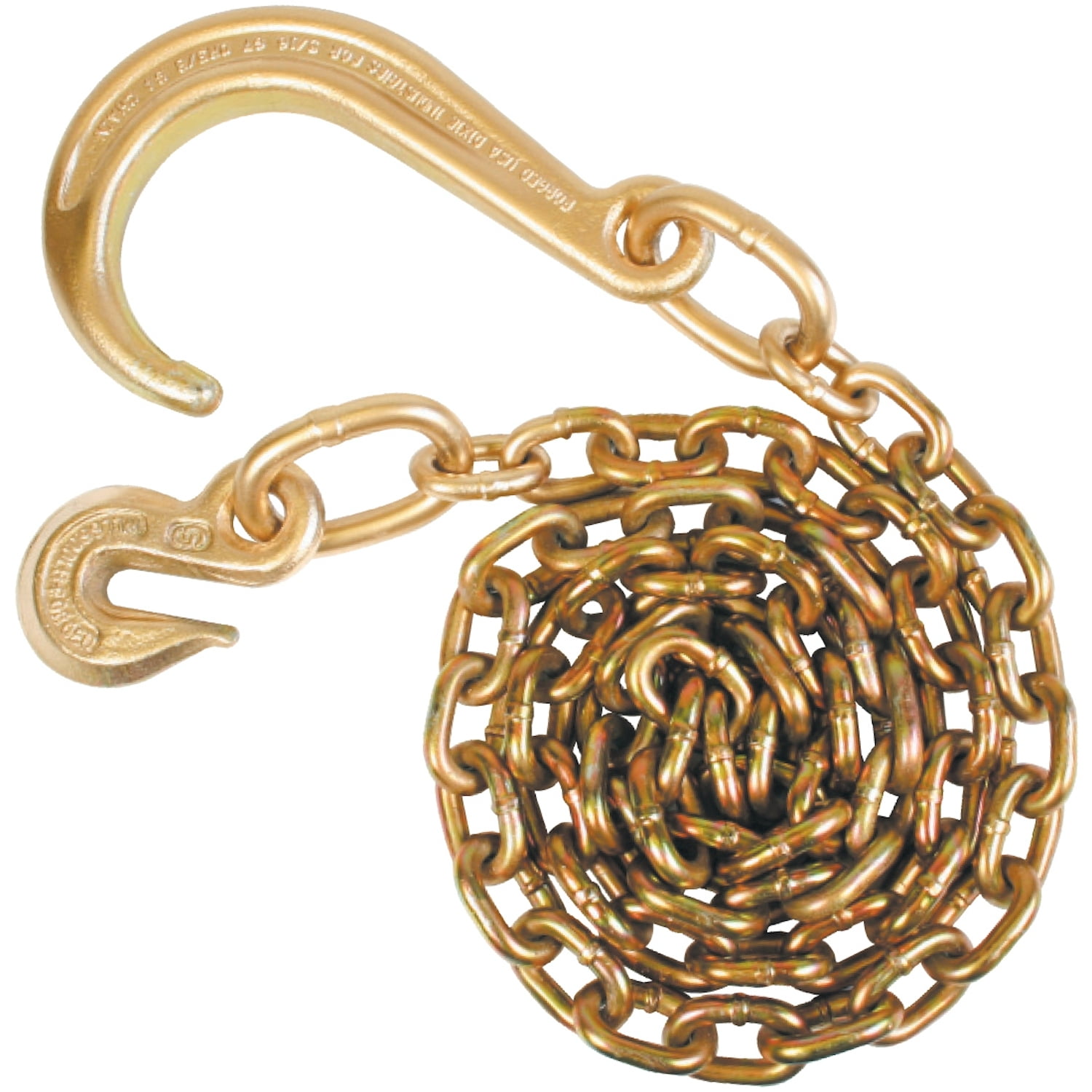 VULCAN Tow Chain With 8 Inch Forged J Hook And Grab Hook Grade 70 vulcan-tow-chain-with-8-inch-forged-j-hook-and-grab-hook-grade-70