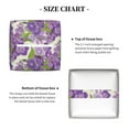 thumbnail image 5 of Tissue Violets Flowers Box Cover Holder, Square by Xecao - Leather Decorative Organizer for Tabletop, Bathroom, Car, Office, 5 of 8