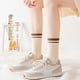 thumbnail image 5 of Calcetines de mujer hasta media pantorrilla, calcetines de algodón de primavera y otoño, calcetines deportivos acolchados de color liso, tubo largo, 5 of 6
