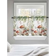 thumbnail image 5 of Mushrooms Tier Curtains 36 Inch Length,Sheer Curtains for Bedroom Living Room Window Spring Flowers Leaves Butterflies Botanical Small Half Window Kitchen Curtains & Drapes 27.5"x36" 2 Panels, 5 of 6