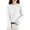White, variant on WTOBBY Women's Casual Lace Round Neck Base Layer Sweater, Knitted Long Sleeve Solid Color Top with Decorative Lace, Elegant and Comfortable Wear,Blue S