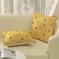 thumbnail image 4 of Summer Bee Pillow Covers 18x18 Inch Set of 2, Yellow Honeycomb Bee Decorations Throw Pillows Spring Outdoor Pillowcase Linen Bee Kind Decor Farmhouse Summer Cushion Case for Couch Home Sofa, 4 of 5