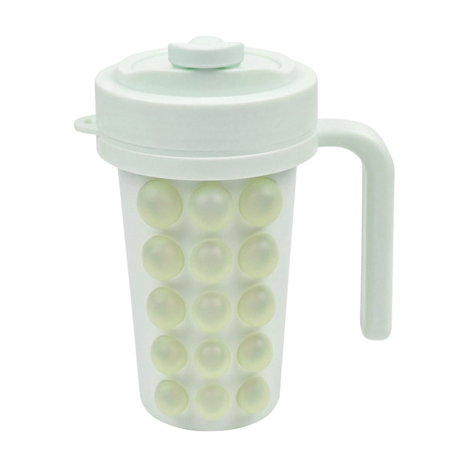 Silicone Ice Tray with Water Bottle and Straw Cup - Fast Press Ice Maker for Cold Drinks, Silicone Ice Mold with Stainless Steel Inner Container