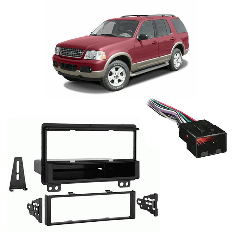 Fits Ford Explorer 2002-2003 Single DIN Stereo Harness Radio Install