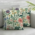 thumbnail image 3 of PHYHOO Pillow Covers Watercolor Pink Flowers Sage Green Leaves Vintage Botanical Plants Print Decorative Throw Pillows Seasonal Pillow Cases Couch Bed Sofa Decor, 3 of 5