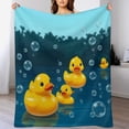 thumbnail image 4 of NIANHE Rubber ducks blanket, comfortable and soft, warm casual blanket, printed design, winter sofa dormitory home decoration, must-have travel product. Size is 60x80 inches., 4 of 9