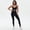 Black, variant on SKQIT Women Workout Sets 2 Piece Seamless Scrunch Butt Lifting Leggings Padded Sports Bra Matching Set Gym Yoga Outfits