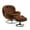 Brown, variant on Swivel Accent Chair with Ottoman, Velvet Accent chair with Footrest, Mid-Century Modern Lounge Chair and Ottoman Set, Reading Chair for Living Room, Bedroom, Reading Room, Home Office, Brown