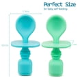 thumbnail image 6 of Sperric Silicone Baby Spoons for Baby Led Weaning 2-Pack, First Stage Feeding Spoon Set Gum Friendly BPA Lead Phthalate and Plastic Free, Blue, 6 of 7