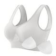 thumbnail image 6 of Plus Size Sports Bra S-6X for Women 3 Pack Wirefree Push-Up Bralettes Ladies Solid Brethable Hollow Out Support Yoga Workout Underwear Bra, 6 of 6