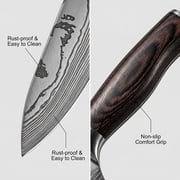 5 Piece Chef Knife Set Japanese Kitchen Knives, High Carbon Stainless Steel Blades
