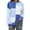 Blue, variant on Frostluinai Color Block Tops for Women Long Sleeve Drop Shoulder T Shirts Round Neck Oversized Shirts Loose Fit Y2K Sweatshirts for Teen Girls