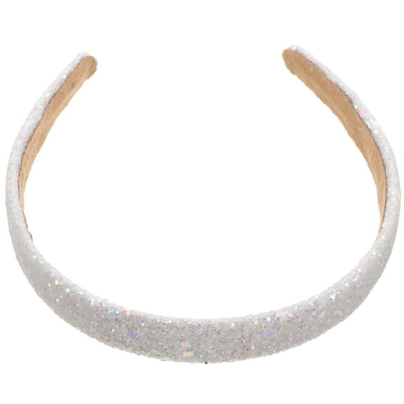 OUNONA Sequin Headbands for Women Elegant Headwear Decorative Silver 1Pack