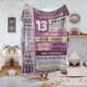 thumbnail image 1 of LHSHID 13th Birthday Gifts Blanket Flannel Soft and Comfortable Anti static Bed Sofa Blanket 60x80in, 1 of 5