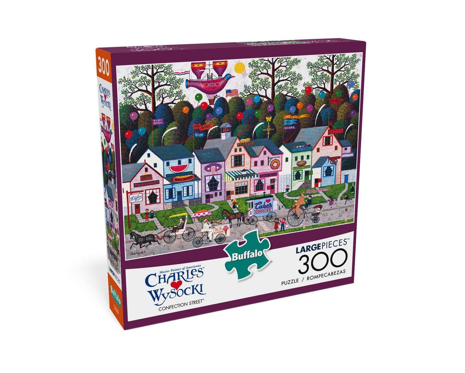 Buffalo Games - Charles Wysocki - Confection Street - 300 Piece Jigsaw Puzzle