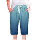 thumbnail image 2 of Puntoco Pantalones cortos de verano para mujer, moda 2024, pantalones cortos para mujer, pantalones casuales, pierna recta, cordón, cintura elástica, pantalones sueltos y cómodos con bolsillos, 2 of 5