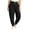 Black, variant on Rrxhxhs Harem Pants for Women Plus Size Solid Color High Waist Double Button Loose Casual Joggers with Pockets