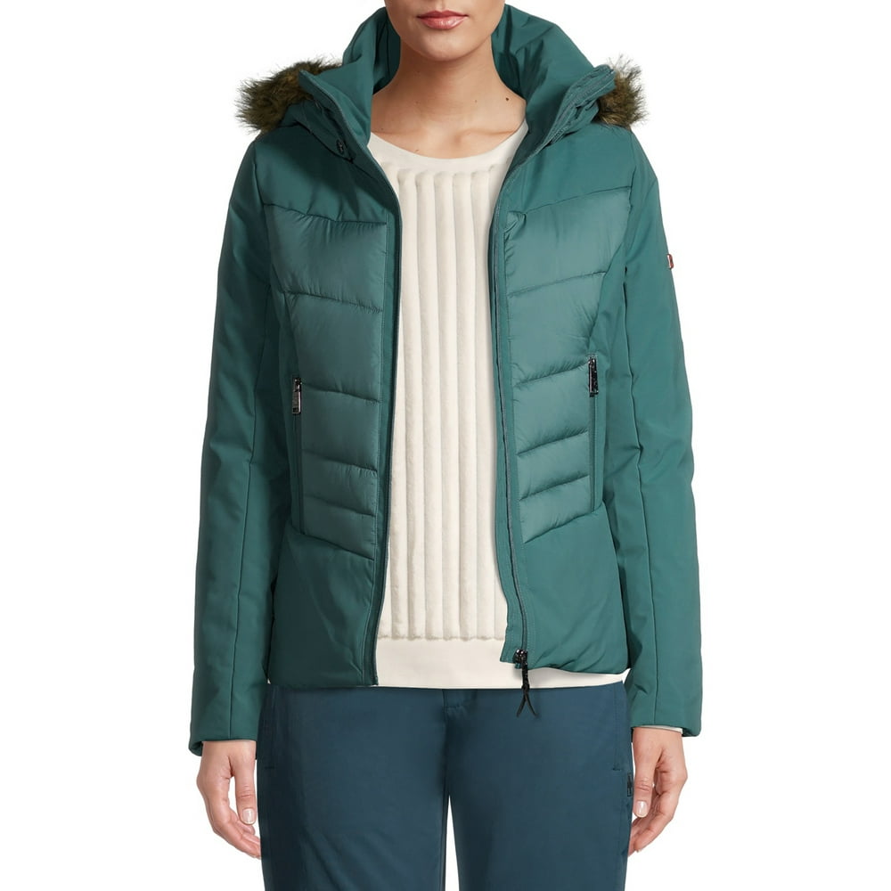 Swiss Tech Women's Soft Shell Puffer Ski Snowboard Jacket