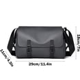 thumbnail image 3 of Lightweight Large Capacity Messenger Bag Made of Waterproof PVC, One-Shoulder Work Shoulder Bag with Multiple Compartments for Office Travel Commute, Adjustable Strap Tote, 3 of 4