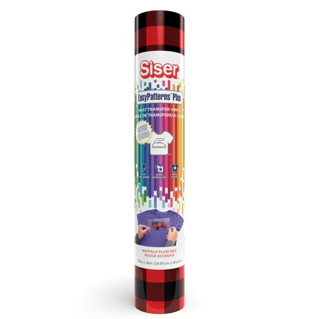UPC: 0850028514641 | Siser EasyPatterns Buffalo Plaid Red Plus Heat Transfer Vinyl 36in