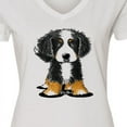 thumbnail image 4 of Inktastic Bernese Mountain Dog Women's V-Neck T-Shirt, 4 of 5