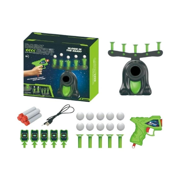 BEAIT Glow-in-The-Dark Shooting Target Practice Kids Shooting Toy Gun Set, Hover Shot Floating Target Game, Capture The Flag Glow in The Dark, with Foam #dart# Toy Blaster, Shooting Games