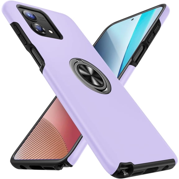 for Moto G Stylus 5G 2023 Case, Slim Soft Shockproof Protective Case for Motorola G Stylus 5G Case 2023, with Invisible Ring Kickstand for Moto G Stylus 5G 2023, Purple