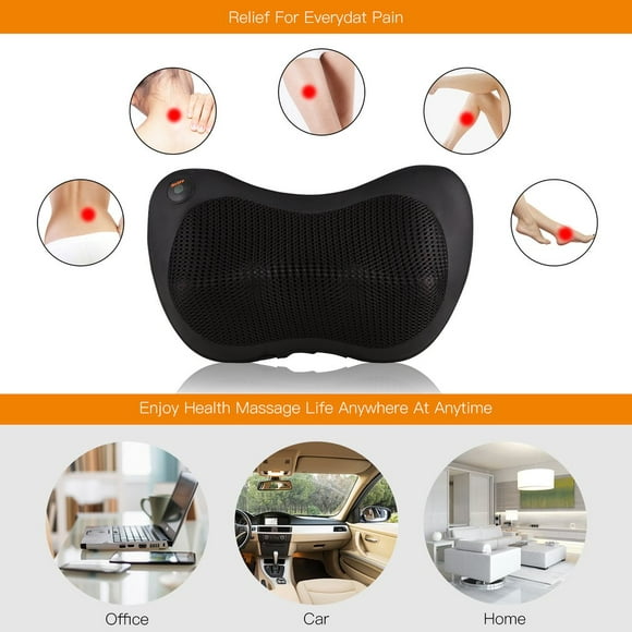 Ergonomic Design Safe Portable Car Pillow Massager with Overheat Protection