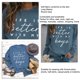 thumbnail image 4 of Sudadera de mujer con cuello redondo, diseño de patrón de letras, manga larga, sudadera informal holgada con capucha para uso diario, azul (fuente blanca) XL, 4 of 5