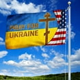 thumbnail image 4 of Flagwix Ukrainian Grommet Flag Pray for Ukraine BNT533GF - 3x5 ft., With Flag Pole Rings, 4 of 6