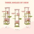thumbnail image 6 of Demi Bonn 66" Cat Tree Tower for Big Cats, Cat Tree House Furniture with Hammock, Indoor Cat Condo for Adult Cats, Pink, 6 of 7