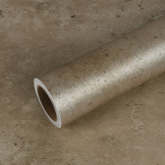 VEELIKE Brown Peel and Stick Wallpaper for Countertop Waterproof Textured Grunge Industrial contact paper for Walls Bedroom Living Room Removable Adhesive Vinyl Wallpaper for Bathroom 15.7"x118"